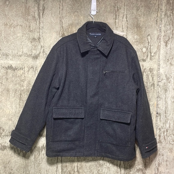 Tommy Hilfiger mens wool blend pea cot jacket - Picture 1 of 7